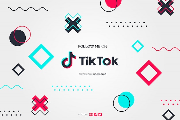 Download Free Follow Me On Tiktok Background In Memphis Design Style Free Vector Use our free logo maker to create a logo and build your brand. Put your logo on business cards, promotional products, or your website for brand visibility.