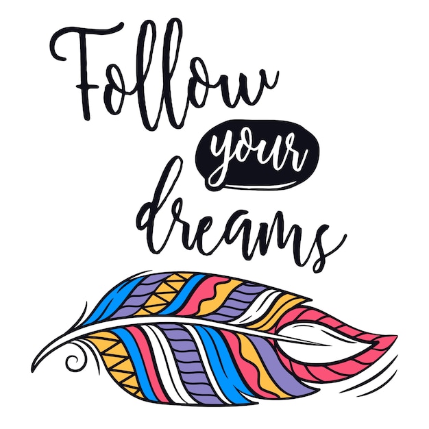 Download Follow your dreams Vector | Premium Download