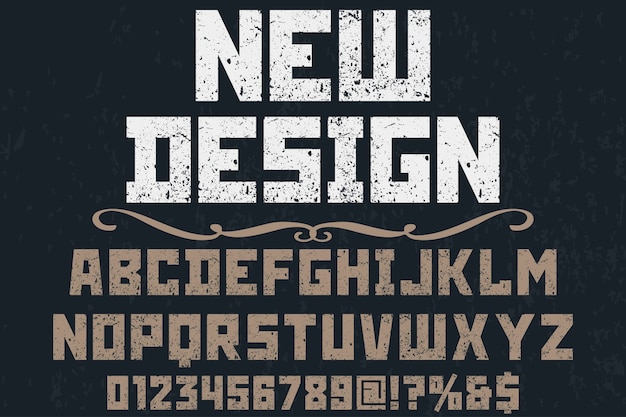 Premium Vector | Font handcrafted vector label design