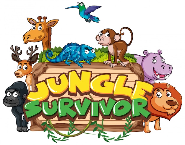 Download Free Font For Word Jungle Survivor With Wild Animals Premium Vector Use our free logo maker to create a logo and build your brand. Put your logo on business cards, promotional products, or your website for brand visibility.