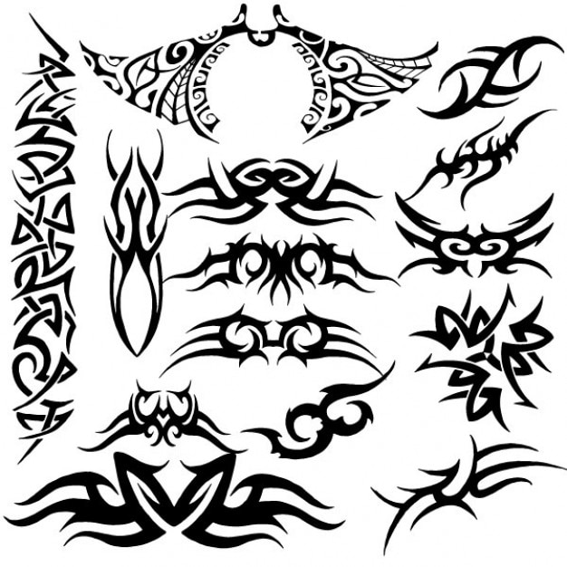 tribal tattoo elements
