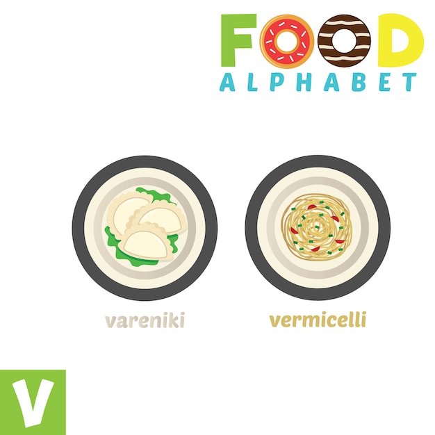 Premium Vector Food Alphabet 9315