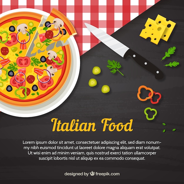 Food background in flat style