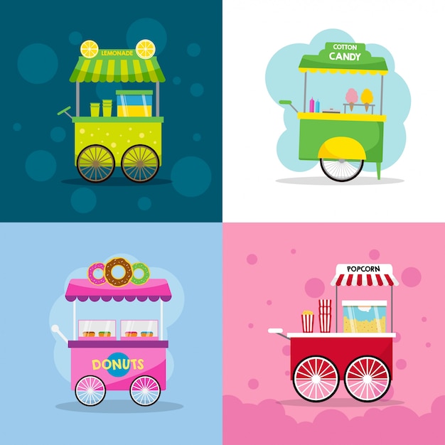 Food cart illustration | Premium Vector