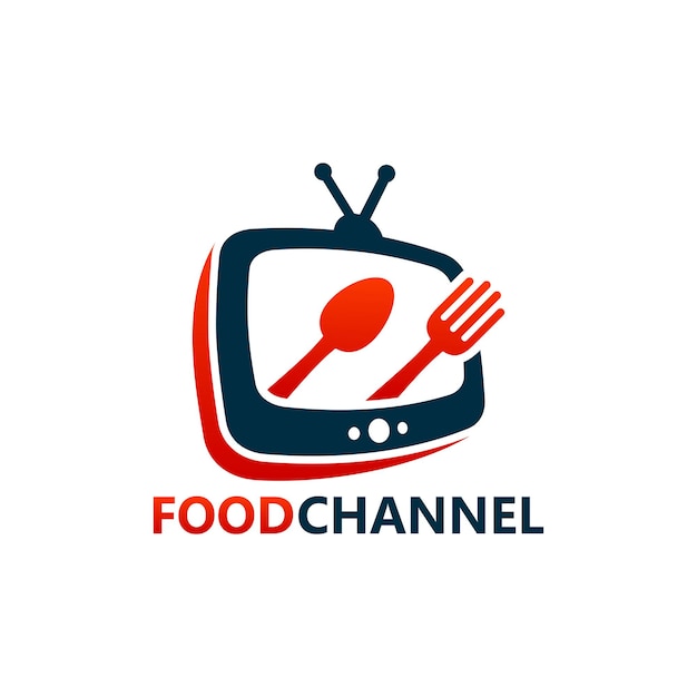 Premium Vector | Food channel logo template design vector, emblem ...