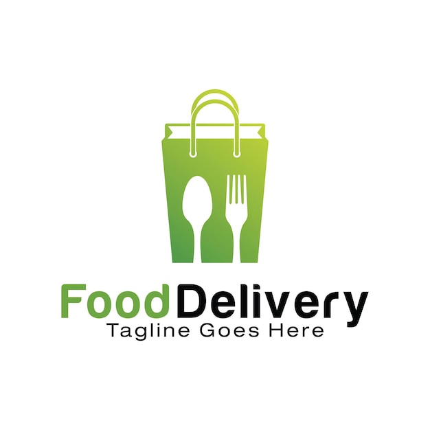 Premium Vector | Food delivery logo design template