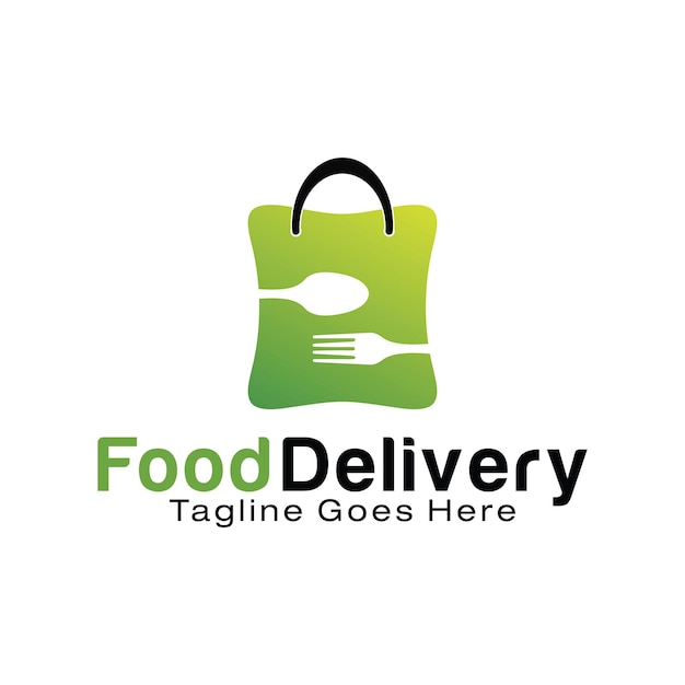 Premium Vector | Food delivery logo design template