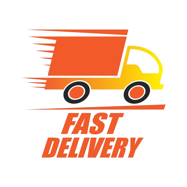 Food delivery logo with truck design Vector | Premium Download