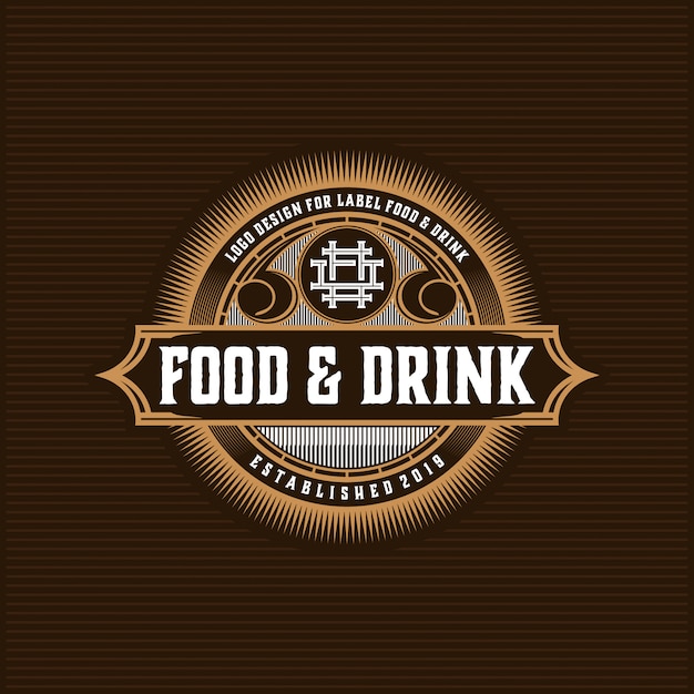 Download Free Food And Drink Logo Design For Product And Restaurant Premium Vector Use our free logo maker to create a logo and build your brand. Put your logo on business cards, promotional products, or your website for brand visibility.