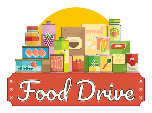 Download Free Food Drive Charity Movement Logo Vector Illustration Premium Vector Use our free logo maker to create a logo and build your brand. Put your logo on business cards, promotional products, or your website for brand visibility.