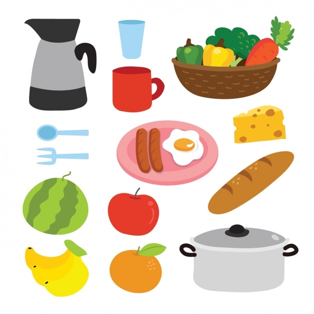 free-vector-food-elements-collection