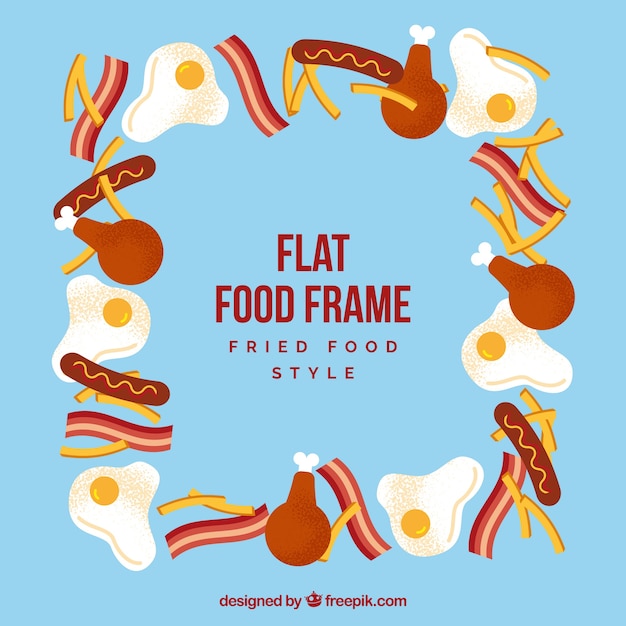 Free Vector | Food frame with fried