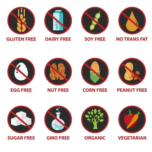 Food icons collection Free Vector