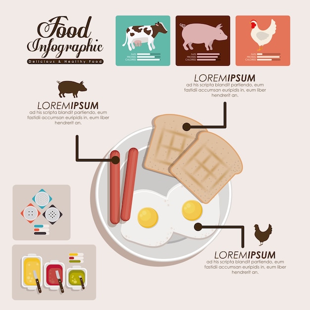 Premium Vector | Food Infographic Design