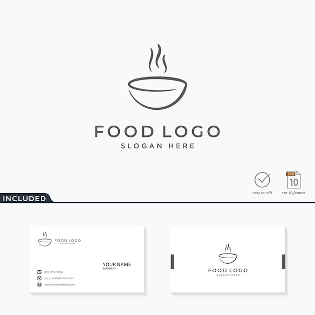 Food Logo Design Premium Vector