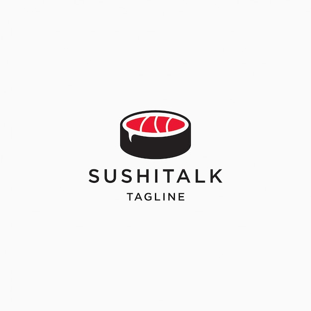 Premium Vector Food Logo Sushi And Chat Icon Design Template