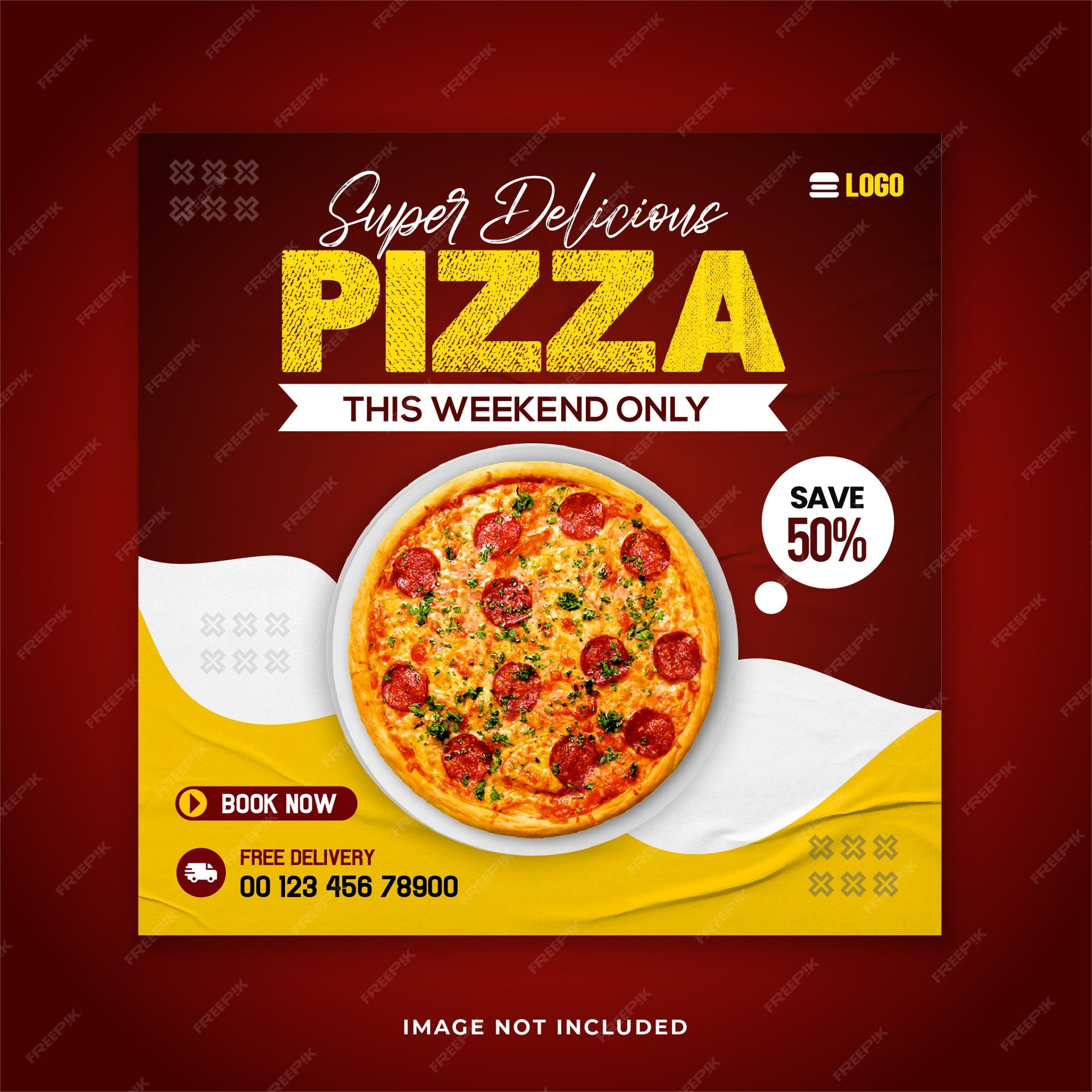 Premium Vector | Food menu and delicious pizza social media banner ...