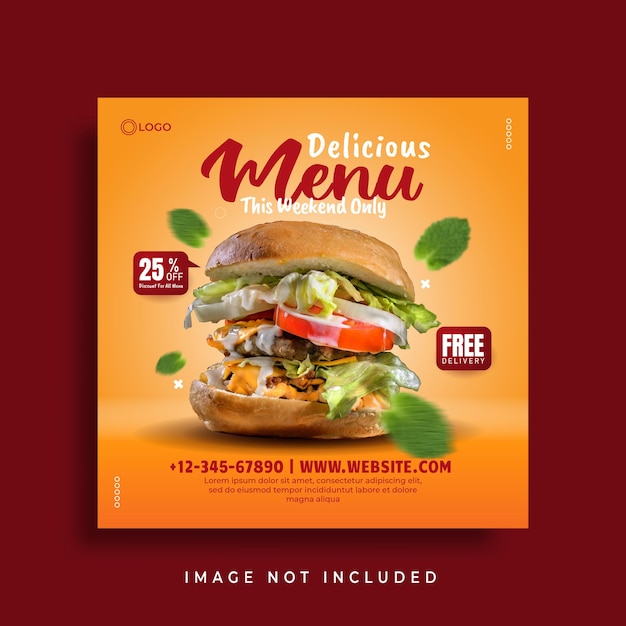 Premium Vector | Food menu and restaurant social media cover template