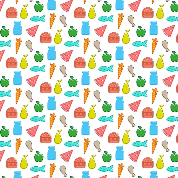 Free Vector Food pattern design