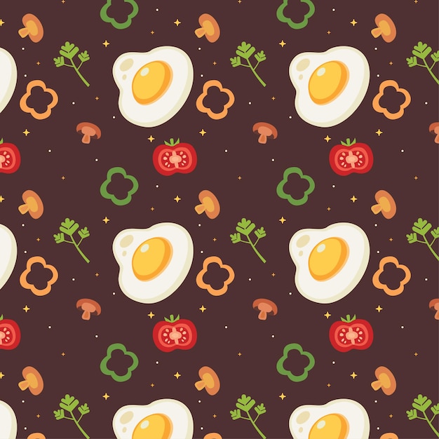 Premium Vector | Food seamless pattern