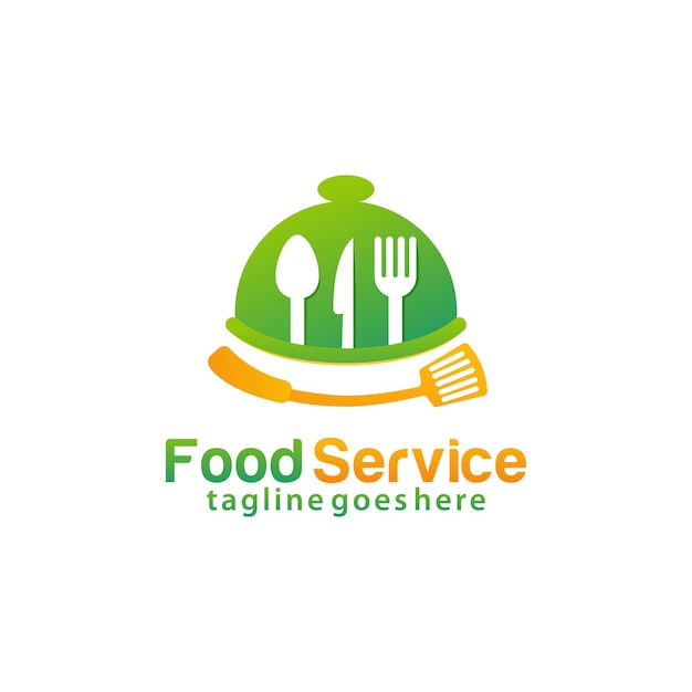Premium Vector | Food service logo design template