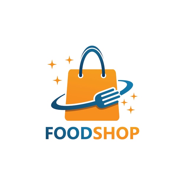 Premium Vector | Food shop logo template design