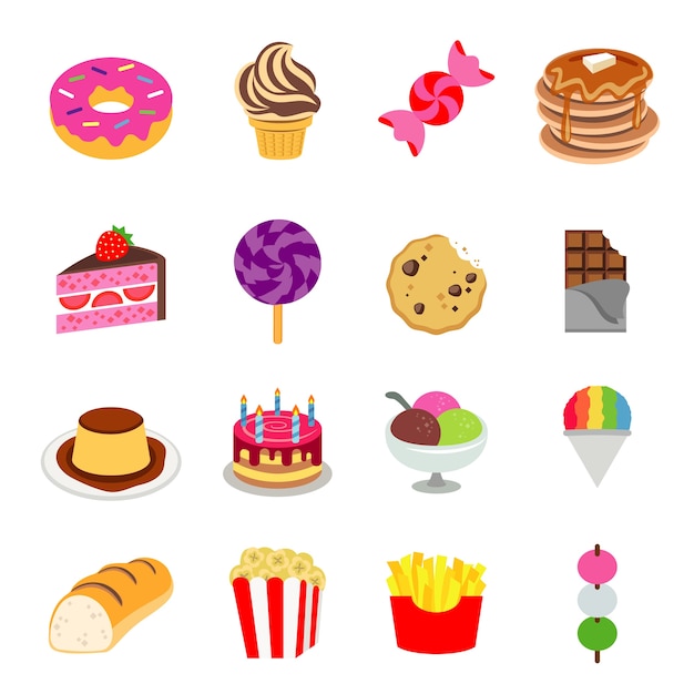 Download Food sweet dessert fastfood bakery snack vector | Premium ...