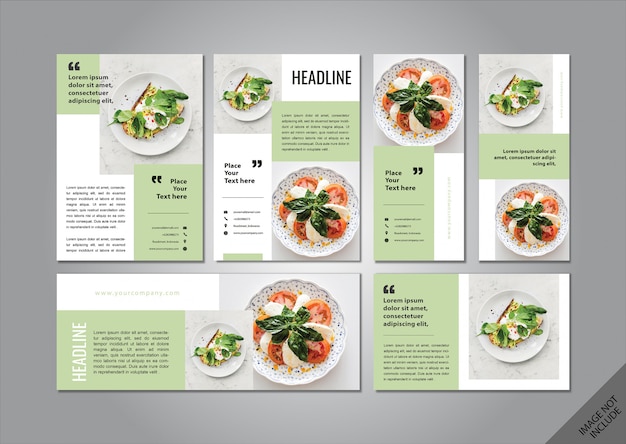 Premium Vector | Food theme layout pack