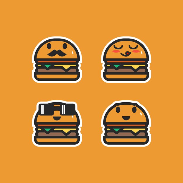 Food Themed Cute Burger Characters 235100 115 