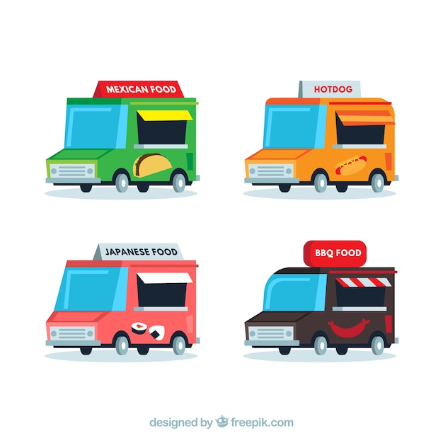 Food truck collection with fun style