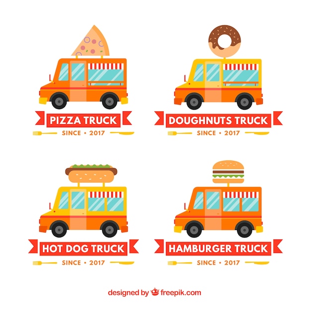 Download Free Download This Free Vector Food Truck Logo Collection Use our free logo maker to create a logo and build your brand. Put your logo on business cards, promotional products, or your website for brand visibility.