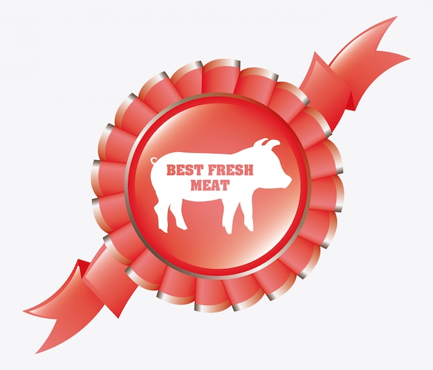 Food over white illustration Free Vector