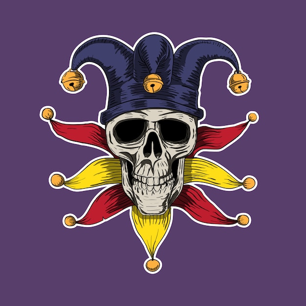 Premium Vector | The fool skull head