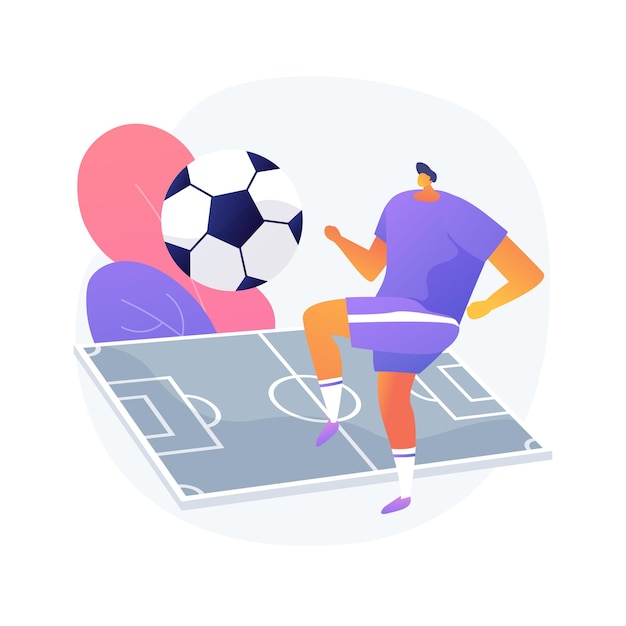 サッカーの抽象的な概念のベクトル図です サッカーチーム トーナメント サッカークラブのファン スポーツ用品 世界選手権の賭け ライブ観戦 プレミアリーグカップの抽象的な比喩 無料のベクター