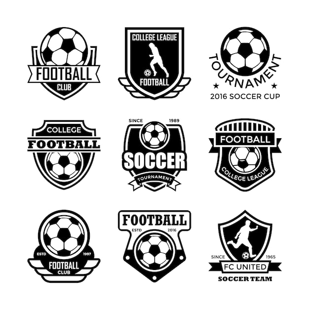 Football badges | Premium Vector