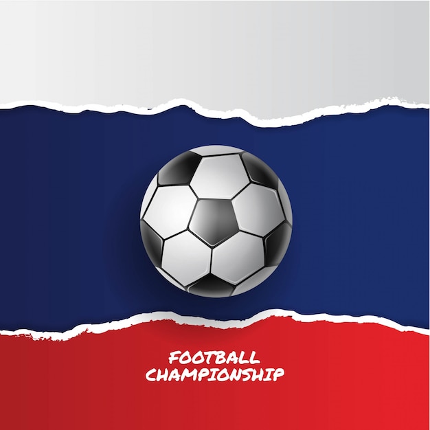 Download Football championship 2018 with ball & russia flag Vector ...