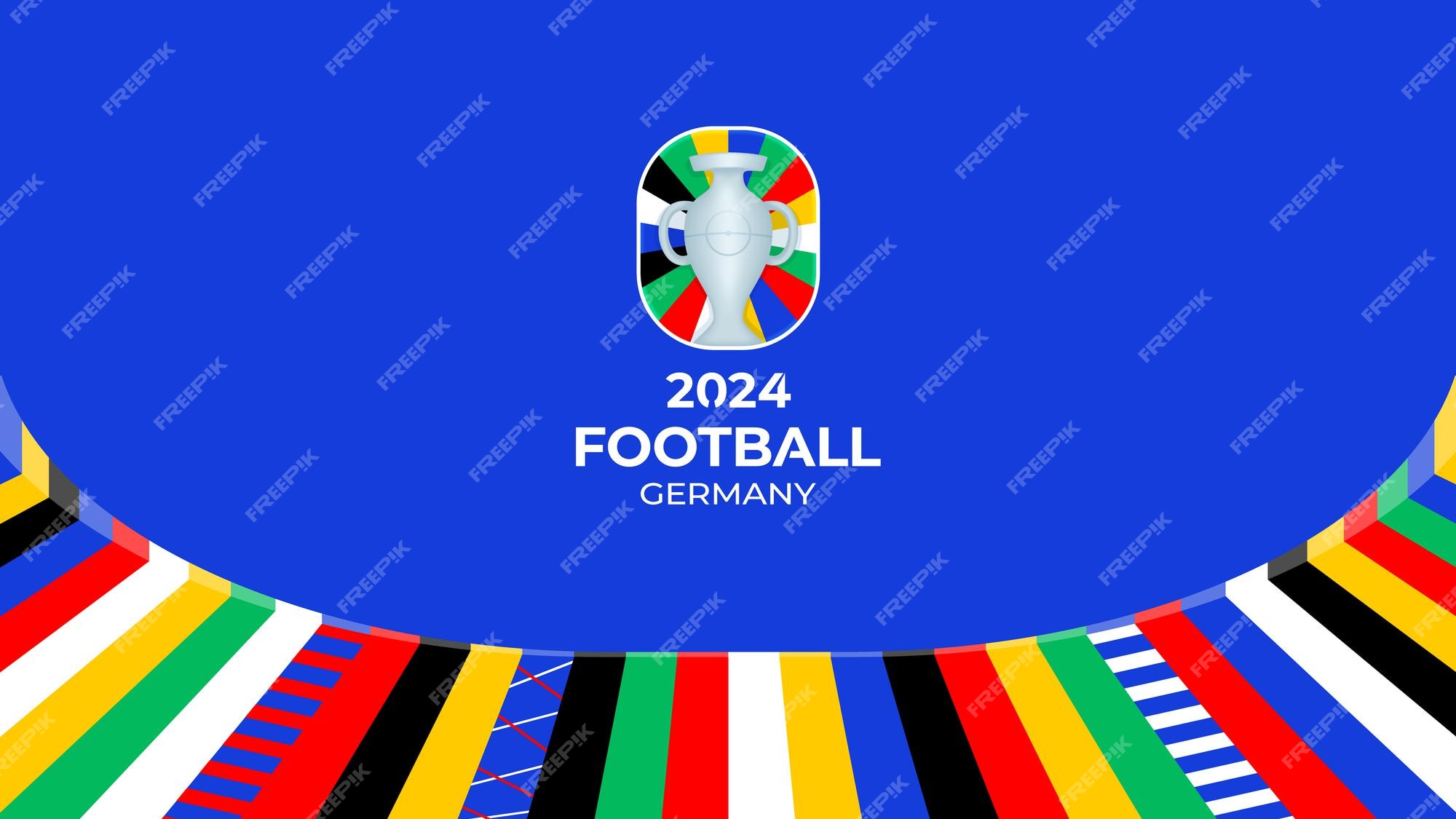 Premium Vector Football championship 2024 blue background vector