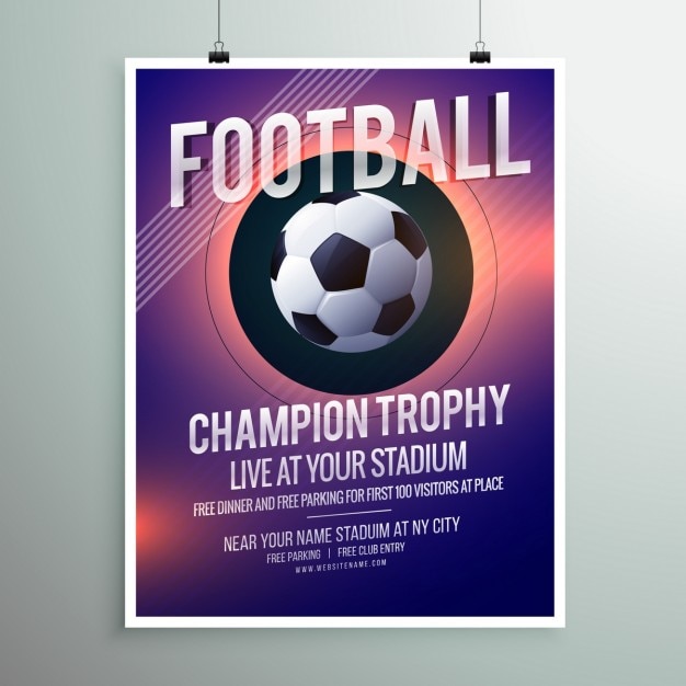Football championship trophy brochure