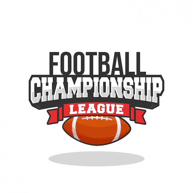 Premium Vector | Football championshipn league text with american ...