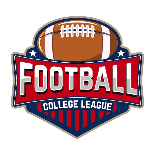 Premium Vector | Football college league. emblem template with football ...