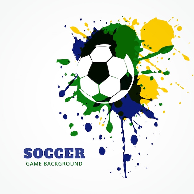 Football design in colors of brazil