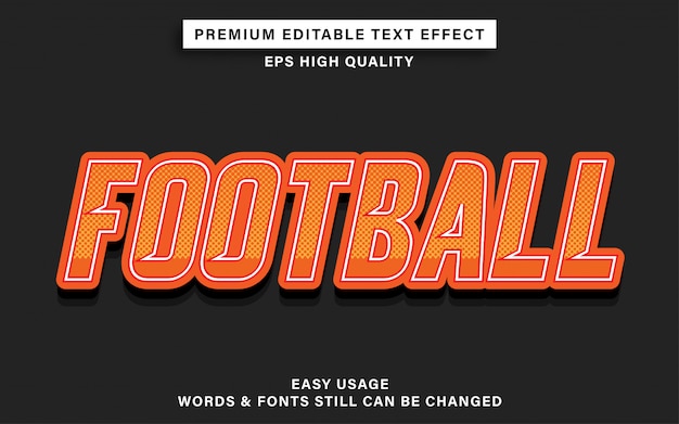 Premium Vector | Football Editable Text Effect