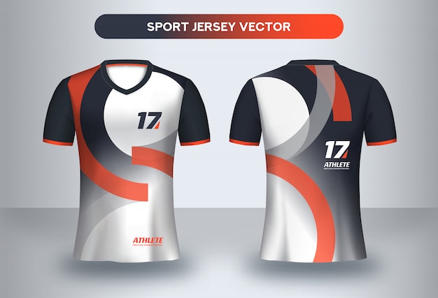 Football jersey design template. corporate design, soccer club uniform ...