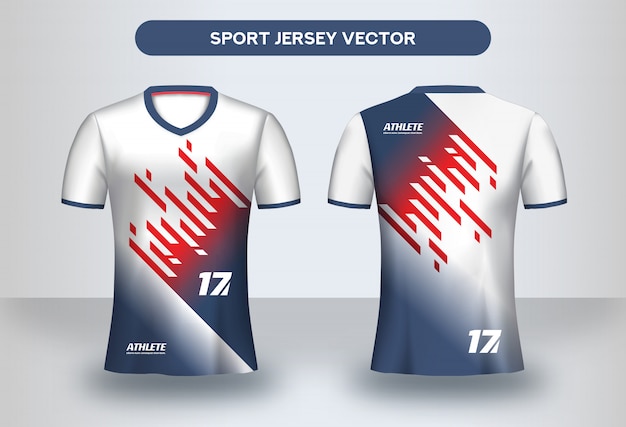 Download Premium Vector Football Jersey Design Template Corporate Design Soccer Club Uniform T Shirt Front And Back View Free Mockups