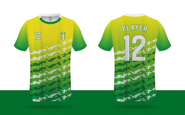 Premium Vector | Football jersey front and back template