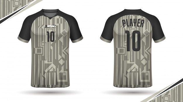 Download Football shirt template back and front | Premium Vector