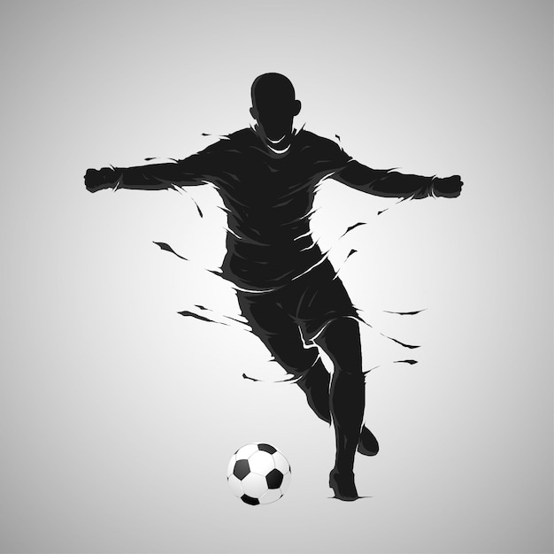 Download Free Football Soccer Ball Posing Dark Silhouette Premium Vector Use our free logo maker to create a logo and build your brand. Put your logo on business cards, promotional products, or your website for brand visibility.