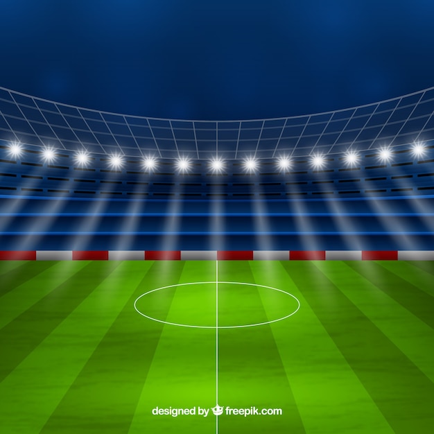 Football stadium background in realistic
style