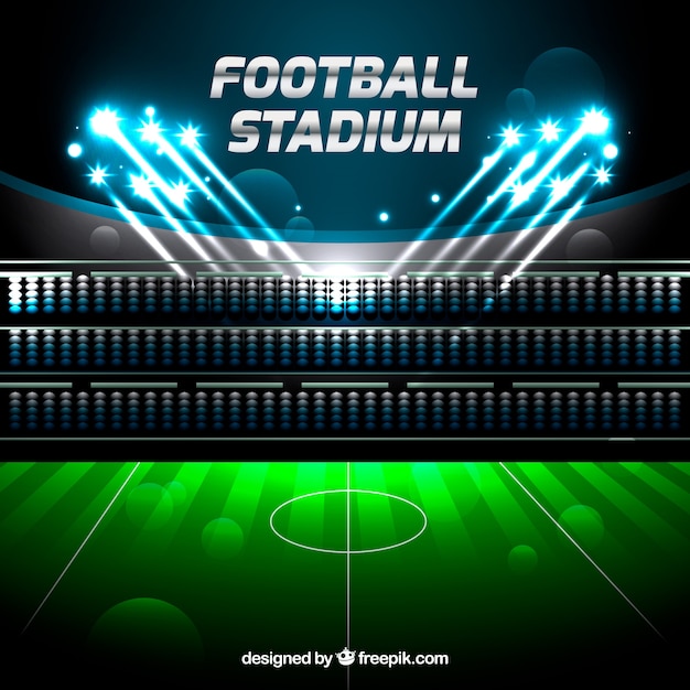 Football stadium in realistic style Vector | Free Download