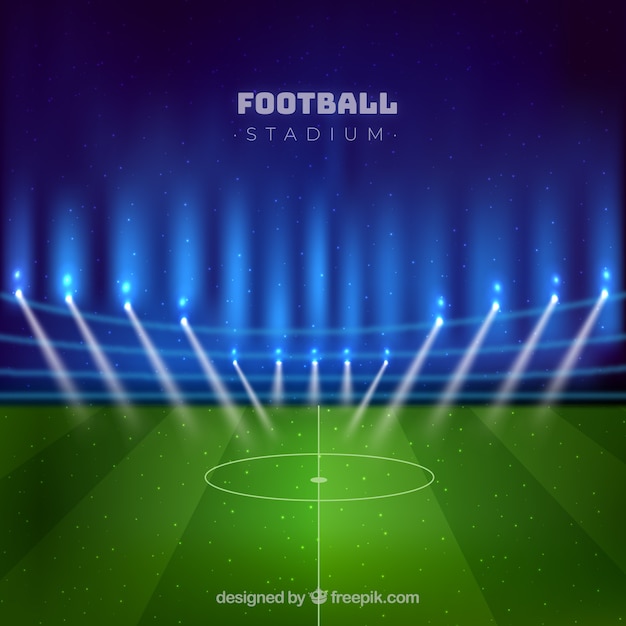 Football stadium in realistic style